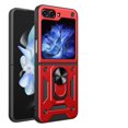 thumbnail image 1 of ELEHOLD for Samsung Galaxy Z Flip7 Case, Military Grade 360-degree Ring Kickstand Lens Cover Shockproof Heavy Duty Protective Case for Samsung Galaxy Z Flip7,Red, 1 of 6