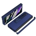 thumbnail image 1 of ELEHOLD for Samsung Galaxy Z Fold 2 5G 2020 7.6 Inch Case with Built-in Tempered Film, Hidden Backet Screen Protector Full Hinge Protection Hidden Kickstand Anti-Scratch Shockproof Case, Blue, 1 of 7