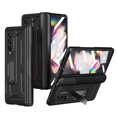 thumbnail image 1 of ELEHOLD for Samsung Galaxy Z Fold 3 2021 Heavy Duty Case, Tempered Glass Screen Protector Hinge Protction Hidden Magnetic Kickstand All-inclusive Case for Galaxy Z Fold 3 7.6 inch,Black, 1 of 7