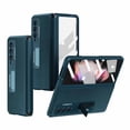 thumbnail image 1 of ELEHOLD for Samsung Galaxy Z Fold 3 Rugged Case, Hard PC＋Soft TPU Screen Protector Invisible Kickstand Hidden Bracket Anti-Scratch Shookproof Folding Case for ZFold 3 2021 7.6 inch, Green, 1 of 6