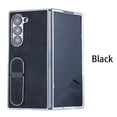 thumbnail image 1 of ELEHOLD For Samsung Galaxy Z Fold 3 Rugged Leather Case Hinge Protection Slim Ultra-Thin Leather Invisible Kickstand Shockproof Anti Scratch Hard Phone Phone Case Cover,Black, 1 of 8