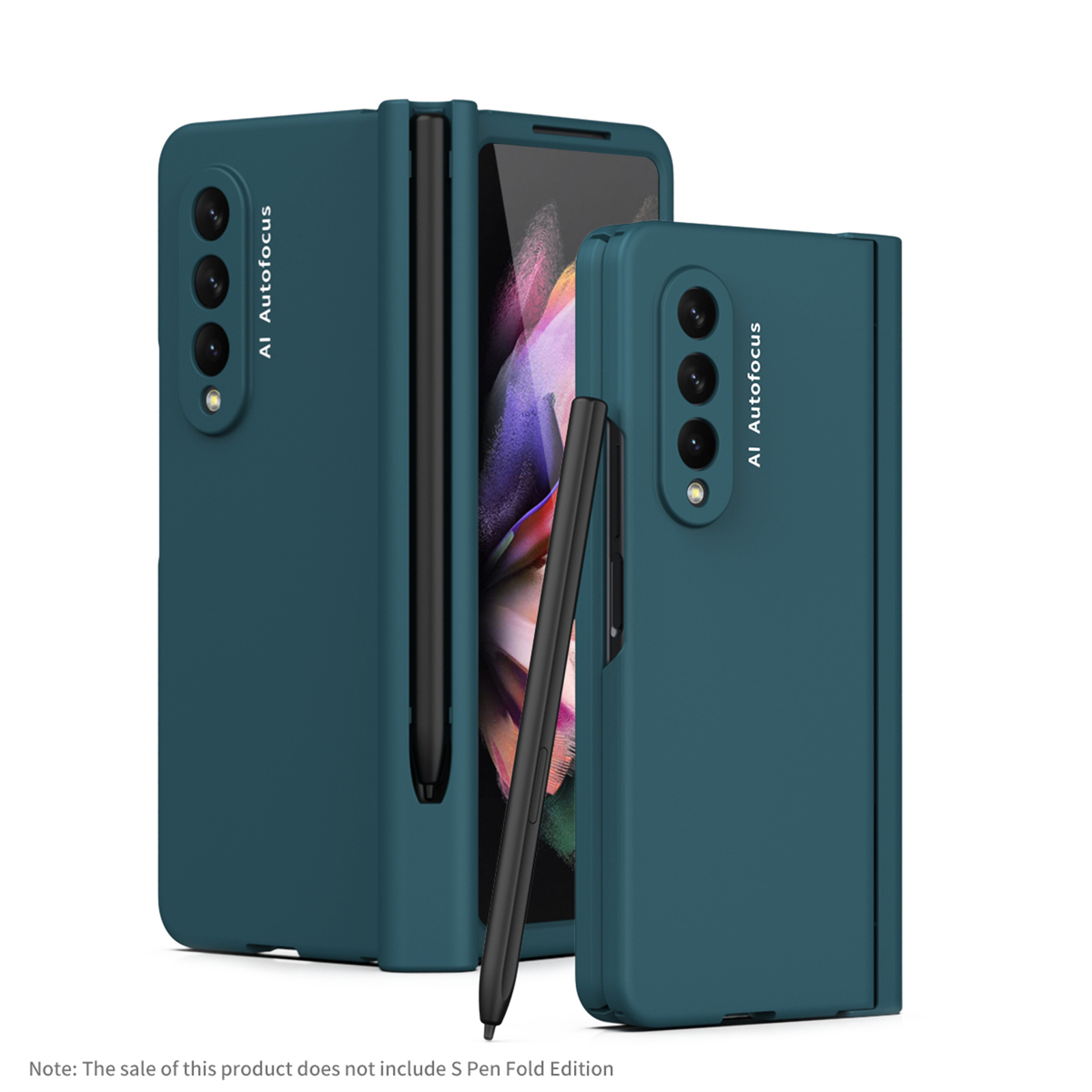 ELEHOLD for Samsung Galaxy Z Fold 3 Slim Rugged Case with Pen Slot ...