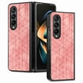 thumbnail image 1 of ELEHOLD for Samsung Galaxy Z Fold 4 2022 Leather Case, Embossed Leather Slim Fit Lightweight Shockproof Case Anti-Scratch Folding Phone Cover with Anti-Slip Strip,Pink, 1 of 7