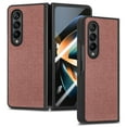 thumbnail image 1 of ELEHOLD for Samsung Galaxy Z Fold 4 Case, Luxury Leather Material with Built-in Screen Protector Full Body Shockproof Protective Case for Samsung Galaxy Z Fold 4 5G 2022, Brown, 1 of 10