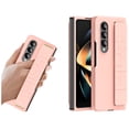thumbnail image 1 of ELEHOLD for Samsung Galaxy Z Fold 4 Slim Flip Case with Stretchable Wristband Handstrap Shockproof Hard PC Shell Anti-Scratch Full Body Protection Case Cover,Pink, 1 of 7