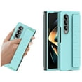 thumbnail image 1 of ELEHOLD for Samsung Galaxy Z Fold 4 Slim Flip Case with Stretchable Wristband Handstrap Shockproof Hard PC Shell Anti-Scratch Full Body Protection Case Cover,Green, 1 of 7
