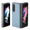 thumbnail image 1 of ELEHOLD for Samsung Galaxy Z Fold 4 Slim Folding Case Fiber Pattern Full Body Protection Shockproof Anti-Fingerprint Anti-Scratch Protective Case  for Galaxy Z Fold 4 5G 2022, Blue, 1 of 8