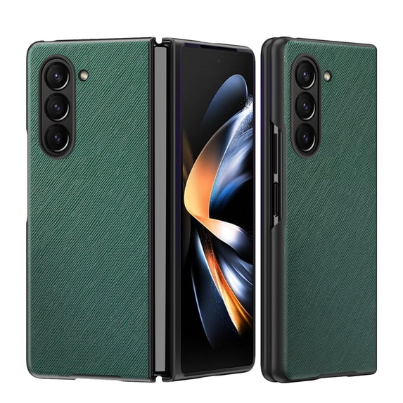 ELEHOLD for Samsung Galaxy Z Fold 5 2023 Leather Protective Case,Premium PU Leather Slim Lightweight Full Body Case Compatible with Galaxy Z Fold 5, Green