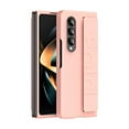 thumbnail image 1 of ELEHOLD for Samsung Galaxy Z Fold 5 2023 Skin-Touch Case with Stretchable Wristband Handstrap Shockproof Hard PC Shell Anti-Scratch Full Body Protection Case Cover for Samsung Z Fold5,Pink, 1 of 7