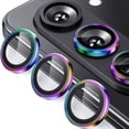 thumbnail image 1 of ELEHOLD for Samsung Galaxy Z Fold 5 Camera Lens Protector, 9H Tempered Glass Camera Cover Metal Individual Ring for Samsung Galaxy Z Fold 5 5G 2023, Multicolour, 1 of 6