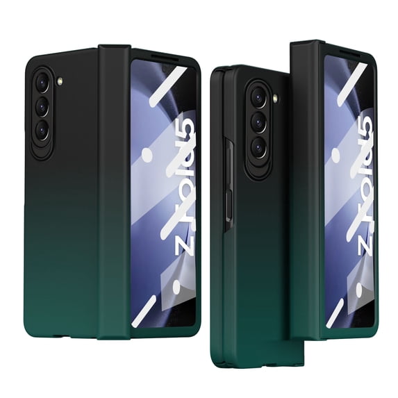 ELEHOLD for Samsung Galaxy Z Fold 5 Case, Gradient Color Design Hinge Protection Full Body Shockproof Protective Rugged Case for Samsung Z Fold 5 2023,Darkgreen