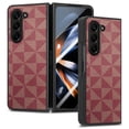 thumbnail image 1 of ELEHOLD for Samsung Galaxy Z Fold 5 Case,Leather Texture Full Body Case with Built-in Screen Protector Shockproof Anti-Scratch Cover for Samsung Galaxy Z Fold5 2023,Red, 1 of 1