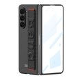 thumbnail image 1 of ELEHOLD for Samsung Galaxy Z Fold 5 Full Body Case, with Built-in Screen Protector Non-Slip Wristband Elastic Strap Rugged PC Slim Shockproof Cover for Samsung Z Fold5,Carbon Fiber Texture, 1 of 8