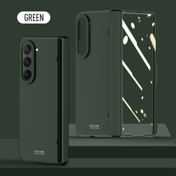 ELEHOLD for Samsung Galaxy Z Fold 5 Full Body Case Hinge Protection Built-in Screen Protector Shockproof Rugged Case Matte Skin-Touch Non-Slip Phone Cover for Samsung Galaxy Z Fold5,Green