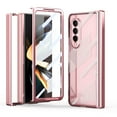 thumbnail image 1 of ELEHOLD for Samsung Galaxy Z Fold 5 Full Body Clear Case with Built-in Screen Protector Transparent Luxury Plating Shockproof Hinge Protection Case for Samsung Z Fold 5 2023,Rosegold, 1 of 7