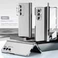 thumbnail image 1 of ELEHOLD for Samsung Galaxy Z Fold 5 Plating Case,Built-in Screen Protector Lens Protection Case with Stylus Pen & Pen Holder Hinge Rugged Shockproof Cover for Samsung Z Fold 5 5G 2023,Silver, 1 of 7