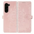 thumbnail image 1 of ELEHOLD for Samsung Galaxy Z Fold 5 Wallet Case, Embossed Mandala Leather Magnetic Clasp Kickstand Function Premium Wallet Case with Card Slots Holder for Samsung Galaxy Z Fold 5 2023,Rosegold, 1 of 6