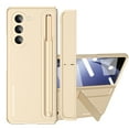 thumbnail image 1 of ELEHOLD for Samsung Galaxy Z Fold 6 Built-in S Pen Holder Case with Pen Stylus,Shockproof PC Case with Front Screen Protector with Detachable Modules Stand Cover for Galaxy Z Fold 6,Beige, 1 of 8