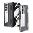 thumbnail image 1 of ELEHOLD for Samsung Galaxy Z Fold 6 Case,Transparent Clear Back Cover Hinge Protection with Foldable Kickstand Built-in Screen Protector Shockproof Full Body Case for Samsung Z Fold 6 2024,Silver, 1 of 7