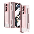 thumbnail image 1 of ELEHOLD for Samsung Galaxy Z Fold 6 Case,Transparent Clear Back Cover Hinge Protection with Foldable Kickstand Built-in Screen Protector Shockproof Full Body Case for Samsung Z Fold 6 2024,Rosegold, 1 of 7
