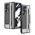 thumbnail image 1 of ELEHOLD for Samsung Galaxy Z Fold 6 Case,Transparent Clear Back Cover Hinge Protection with Foldable Kickstand Built-in Screen Protector Shockproof Full Body Case for Samsung Z Fold 6 2024,Black, 1 of 7