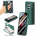 thumbnail image 1 of ELEHOLD for Samsung Galaxy Z Fold 6 Skin Case, Feel Matte Back Cover Hard PC Wristband Heavy Duty Shockproof Case with S Pen Holder & Screen Protector for Samsung Galaxy Z Fold 6,Darkgreen, 1 of 7