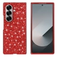 thumbnail image 1 of ELEHOLD for Samsung Galaxy Z Fold 7 2025, Glitter Bling Sparkle Shiny Diamond Slim Soft TPU Anti-Scratch Shockproof Protective Case for Women Girls for Samsung Galaxy Z Fold 7 2025,Red, 1 of 8