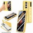 thumbnail image 1 of ELEHOLD for Samsung Galaxy Z Fold 7 Skin Case, Feel Matte Back Cover Hard PC Wristband Heavy Duty Shockproof Case with S Pen Holder & Screen Protector for Samsung Galaxy Z Fold 7,Yellow, 1 of 7