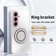 thumbnail image 1 of ELEHOLD for Samsung S24 Plus Case, Slim Compatible with Mag Safe Accessory Bling Diamond Ring Kickstand Shockproof Anti-Scratch Protective Rugged Case for Samsung S24 Plus,Titaniumwhite, 1 of 9