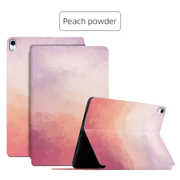 ELEHOLD for Samsung Tab A7 10.4 inch (2020) Colorful Case, Slim Lightweight Smart Auto Sleep/Wake Stand Stripe Non-Slip Shockproof Watercolor Painting Style Case, Peach Pink
