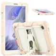 thumbnail image 1 of ELEHOLD for Samsung Tab A7 10.4 inch 2020 SM-T500 Ragged Case, Soft Silicone Hard PC Shoulder Strap Built-Kickstand Anti-Drop Shockproof Heavy Duty Protective Cover Case, Rosegold, 1 of 10