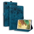 thumbnail image 1 of ELEHOLD for Samsung Tab A7 Lite 8.7 (2021) Leather Case,Embossed Flower Pattern Folio Flip Case Card Slots Kickstand Magnetic Clasp Shockproof Protective Case for Tab A7 Lite T220 / T225,Blue, 1 of 1