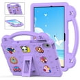 thumbnail image 1 of ELEHOLD for Samsung Tab A8 10.5 inch Kids Case, Cute Cartoon EVA Kids-Friendly Handle Grip Kickstand Shockproof Rugged Protective Case for Samsung Tab A8 10.5" X200/X205, Lightpurple, 1 of 7