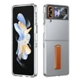 thumbnail image 1 of ELEHOLD for Samsung Z Flip 3 Case, Wireless Charging Ice Touch  Adjustable Kickstand Slim Shockproof Drop Protective Cover with Screen Protector for Samsung Z Flip 3 ,Orange, 1 of 9