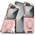thumbnail image 1 of ELEHOLD for Samsung Z Flip 6 Case, Compatible with Mag Safe Accessory Stand Magnetic Ring Holder Len Protective Cover Rugged Heavy Duty Protective Case Cover,Pink, 1 of 9