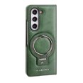 thumbnail image 1 of ELEHOLD for Samsung Z Fold 5 Case, Luxury Soft PU Leather Magnetic Invisible Ring Stand Military Drop Shockproof Non-Slip Protective Phone Case for Samsung Z Fold 5, Green, 1 of 8