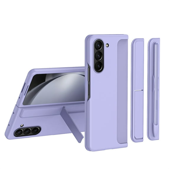 ELEHOLD for Samsung Z Fold 6 Case, Multifunction Detachable S Pen Holder Kickstand Ultra-Thin Lightweight Scratch Resistant Hard PC Rugged Back Protective Case for Samsung Z Fold 6,Lavender