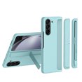 thumbnail image 1 of ELEHOLD for Samsung Z Fold 6 Case, Multifunction Detachable S Pen Holder Kickstand Ultra-Thin Lightweight Scratch Resistant Hard PC Rugged Back  Protective Case for Samsung Z Fold 6,Iceblue, 1 of 7