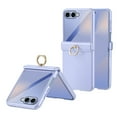 thumbnail image 1 of ELEHOLD Shock-Absorbent Case for Samsung Galaxy Z Flip 7 2025, Slim Protective Hinge Protection Finger Ring Stand Foldable Rugged Case Cover with Screen Protector ,Violet, 1 of 7