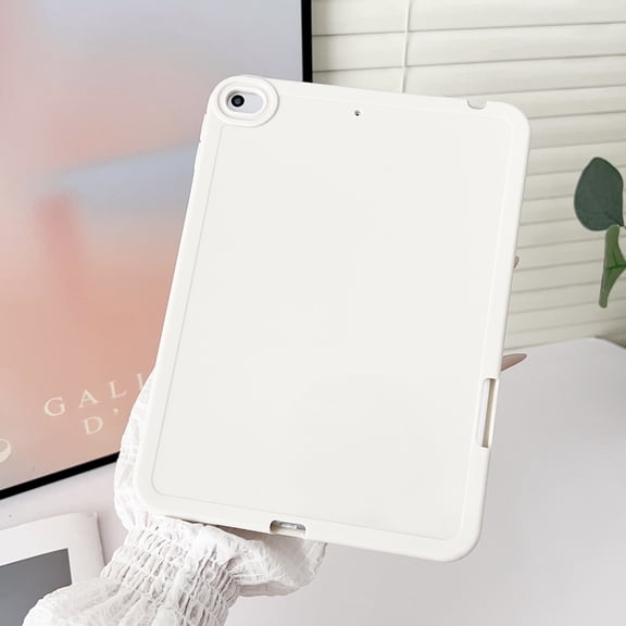 ELEHOLD Shockproof Case For iPad mini 5/mini 4, Slim Lightweight Soft TPU Pen Slot Shock-Absorbent Back Durable Anti-Scratch Shell, White