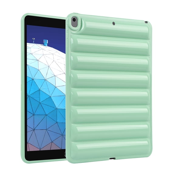 ELEHOLD Shockproof Case for iPad mini 7 (A17Pro) 2024/6th Gen, Soft Anti-Drop Cover Down Jacket Desigh Camera Protection Precise Cutouts Case Cover, Green