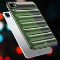 thumbnail image 1 of ELEHOLD Shockproof Clear Case for iPad Pro 12.9 inch 2018/2020/2021/2022,iPad Air13 2025/2024, Soft Clear Anti-Drop Cover Down Jacket Desigh Camera Protection Shockproof Case Cover, Green, 1 of 7