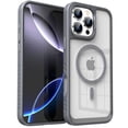 thumbnail image 1 of ELEHOLD Shockproof Magnetic Clear Case For iPhone 13, Mag-Safe Compatible, Soft TPU Bumper Drop Protection Anti-Yellow Transparent Back Shockproof Magnetic Case Cover, Gray, 1 of 9