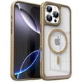 thumbnail image 1 of ELEHOLD Shockproof Magnetic Clear Case For iPhone 16 Plus, Mag-Safe Compatible, Soft TPU Bumper Drop Protection Anti-Yellow Transparent Back Shockproof Magnetic Case Cover, Desertgold, 1 of 9