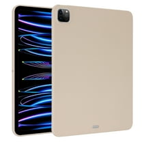 ELEHOLD Silicone Case For iPad Pro 11 2022/2021/2020/2018 Heavy Duty Shockproof Cover, Slim&Lightweight, Soft Skin-Friendly, Anti-Scratch Protective Tablet Cover, Beige
