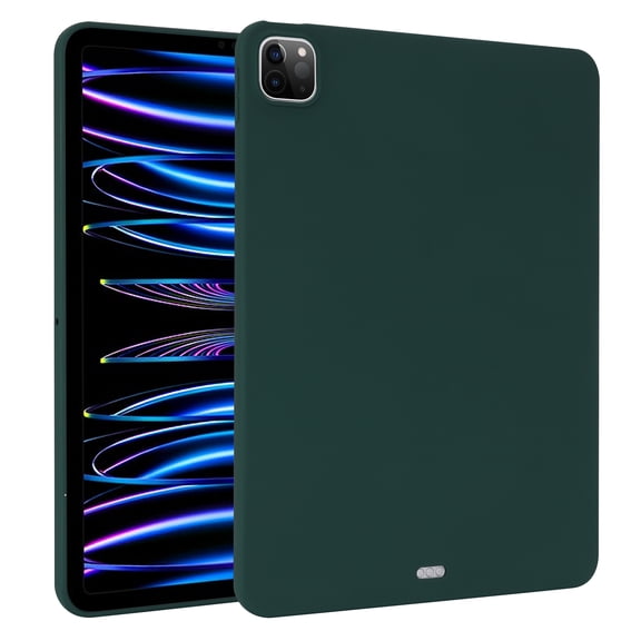 ELEHOLD Silicone Case For iPad mini (6th Generation) Heavy Duty Shockproof Cover, Slim&Lightweight, Soft Skin-Friendly, Anti-Scratch Protective Tablet Cover, Darkgreen