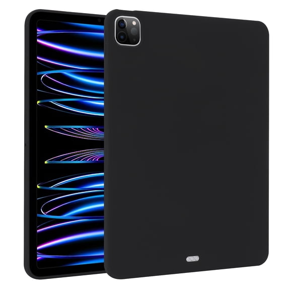 ELEHOLD Silicone Case For iPad Pro 11 2022/2021/2020/2018 Heavy Duty Shockproof Cover, Slim&Lightweight, Soft Skin-Friendly, Anti-Scratch Protective Tablet Cover, Black