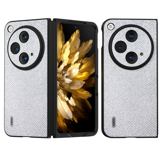 ELEHOLD Slim Case for One Plus Open Luxury Glitter Sparkly Bling Diamond Hard Back Cover Shockproof Bumper Case Anti-Scratch Protective Phone Cover for One Plus Open,Silver