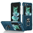 thumbnail image 1 of ELEHOLD Slim Case for Samsung Galaxy Z Flip 5 Rugged Case with Metal Ring Holder Kickstand Work with Magnetic Car Mount Holder Shockproof Case for Samsung Galaxy Z Flip 5, Blue, 1 of 11