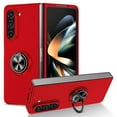thumbnail image 1 of ELEHOLD Slim Case for Samsung Galaxy Z Fold 5 Rugged Case with Metal Ring Holder Kickstand Support Magnetic Car Mount Holder Shockproof Case for Samsung Galaxy Z Fold 5,Red, 1 of 9